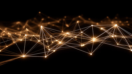 A complex network of glowing interconnected lines, representing private communication.