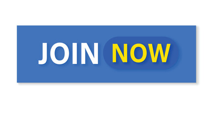 Join Now Web Button Vector in Blue and Yellow for Online Marketing and App Interface