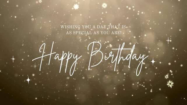 Happy birthday greeting card animation. Birthday greeting card. Animated footage. 
