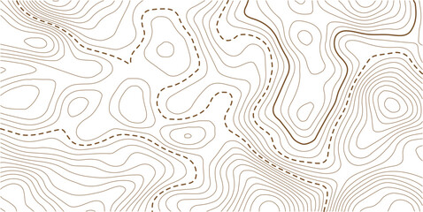 Topographic gold luxury map background. Geographic abstract pattern. The topo contour or wallpaper. Mountain trail terrain or path.Topographic background and texture, monochrome image. 3D waves