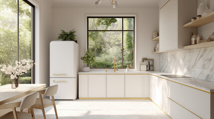 シンプルモダンなキッチン、台所