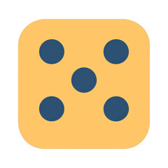 Fototapeta premium PNG Minimalist dice icon design.
