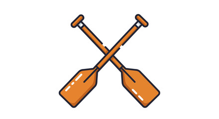 crossed oars illustration a graphic of crossed oars for recreational sports blogs rowing club websites or nautical design projects active lifestyle watersports