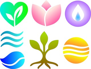 Health, balance, mindfulness, naturalness.
A collection of minimalist wellness logos. The symbols are inspired by nature, harmony, breath, and inner balance.