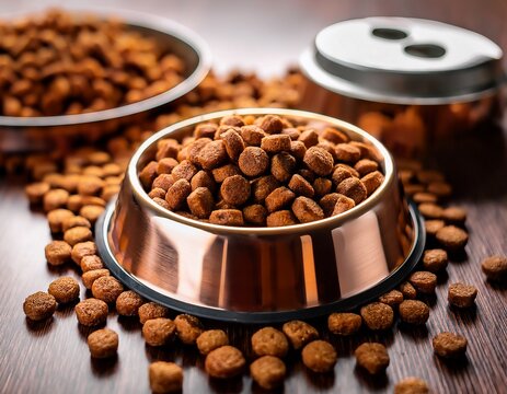 closeup of dry dog food kibble a nutritious and delicious meal for your canine companion