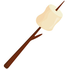 S'mores and Campfire Snacks and Treats Vector Icon Set