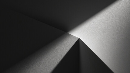 Abstract shadow play with sharp edges in minimalist style