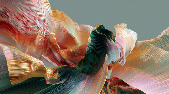 Abstract glitch art with distorted digital forms for background