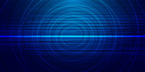 Blue abstract background, technology hi-tech futuristic template. Vector illustration