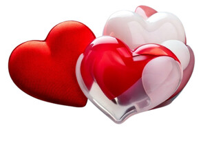  Romantic Linked Hearts in Red and White – Symbol of Togetherness