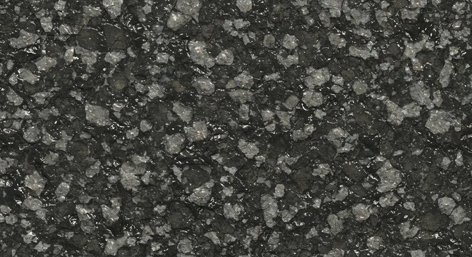 Dark asphalt with light aggregates possibly wet textured surface