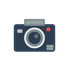Vintage Camera Icon Flat Design