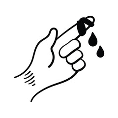 Fototapeta premium Get this creatively designed hand drawn icon of finger injury, ready to use vector