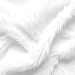 Fototapeta premium Close-up of a soft, white, fluffy material with flowing, textured strands