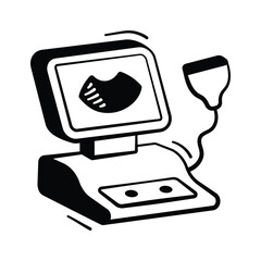 Ultrasound Machine Icon for Medical Imaging and Diagnosis