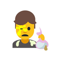 Smart man reading book emoji