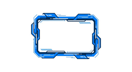 Futuristic hud frame for streams enhancing gaming visuals in digital broadcasts ideal for esports channel branding and interactive overlay design.