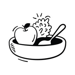 Bowl of fruits and grains representing healthy diet and medical nutrition.