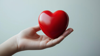 Obraz premium Woman's hand holding a heart