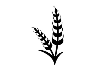 Organic Wheat and Rice Agriculture Icon, Natural Grain and Bread Vector Illustration Isolated on White Background
