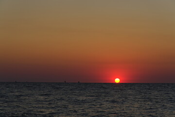 beautiful sunset over the sea