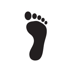 Footprint logo icon vector flat illustration design