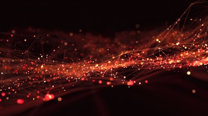 Obraz premium Abstract digital background with neural network connections. Artificial intelligence and data technology concept.