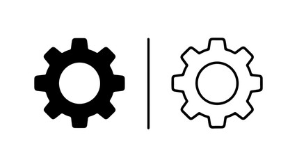 Gears icon set with transparent background