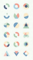 Abstract Colorful Geometric Shapes Pattern Design Visuals.
