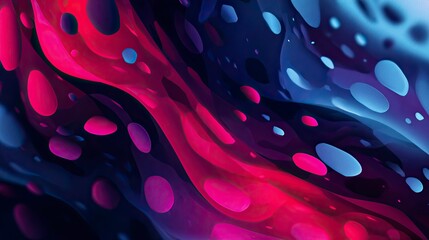 Abstract Colorful Fluid Art with Pink and Blue Bubbles for Modern Digital Design