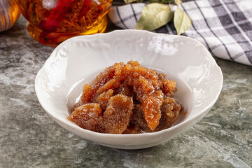 Salted herring fish caviar snack