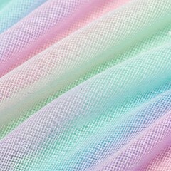 Soft Pastel Rainbow Fabric Texture Close Up, Colorful Cloth.