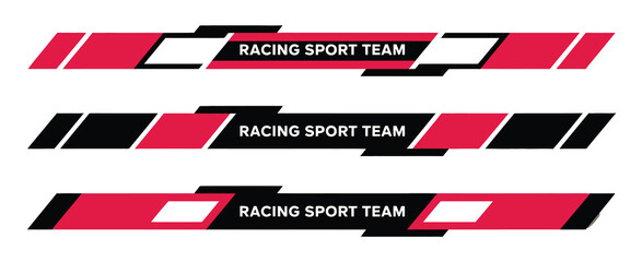 Set of Car Racing Stripes – Sport Decals, Vinyl Stickers, and Automobile Decoration Elements – High-Energy Racing Graphics for Vehicles