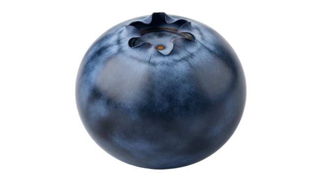 A fresh blueberry showing their deep blue color and smooth surface, highlighting their natural freshness and juicy, healthy appeal