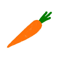 carrot vector illustration crayon style