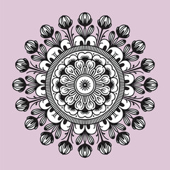 Outlined mandala background
