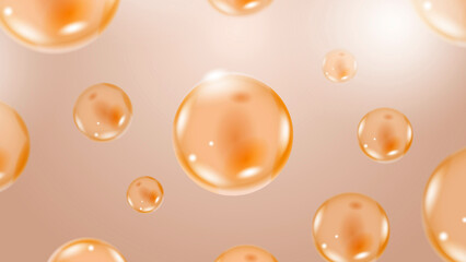 Golden Serum Droplets Abstract Background