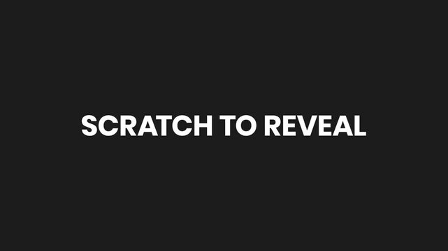 Scratch To Reveal Liquid Text Reveal Animation 4K &ndash; Surprise Offer and Prize Reveal Promotional Video