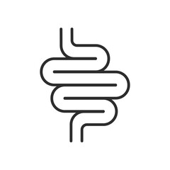 Obraz premium Intestine icon representing digestive system, health, and wellness, suitable for medical, healthcare, and body care design projects