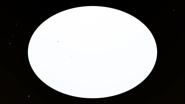 Old Film Oval Frame Grain Scratch Matte Seamless 4K Video Overlay