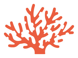 Obraz premium Coral Bleaching Pattern Loss Vector, Ocean Stress Climate Change Minimalist Design