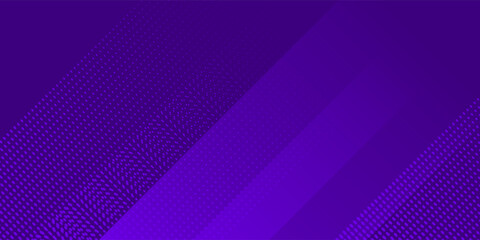 Obraz premium Vibrant purple abstract background with diagonal stripes and halftone dot pattern. Ideal for modern design projects, digital banners, tech visuals, and trendy marketing materials.