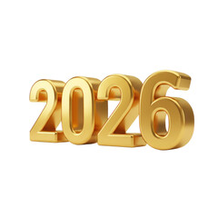 Elegant golden 2026 numerals against a black backdrop showcasing futuristic year design