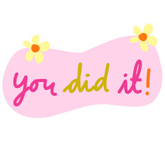 Hand Drawn Motivation Sticker