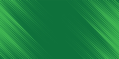 green halftone on background. Vector dotted sparkles or halftone shine pattern texture Pop Art Style Background. © Rosy