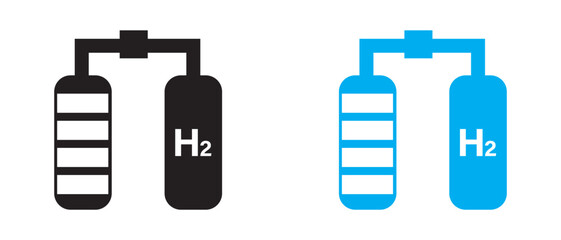 H2 hydrogen water electrolysis icon. H2 water Hydrogen Element icon,