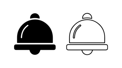 Fototapeta premium Hotel service bell icon with transparent background