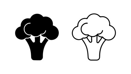 Obraz premium Broccoli icons with transparent background