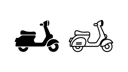 Scooters outline with transparent background