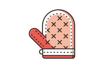 oven mitt simple kitchen glove dotted style icon